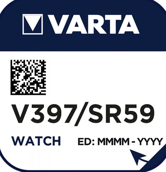 Varta 100x Knopfzelle Silberoxid V 397 1,55V SR 726 SW Uhrenbatterie Quecksilberfrei 1er Blister V39