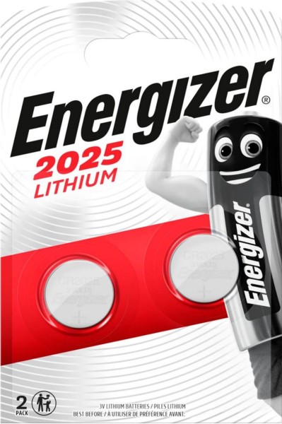 Energizer 8x Lithium 3V Zelle 2er Blister CR2025 IEC C Knopfzelle ECR20252