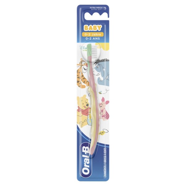 Oral-B Baby Winnie Pooh Kinderzahnbürste für Babys von 0-2 Jahren Zahnbürste mit besonders weichen B