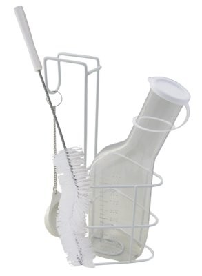 Urinflaschen-Set BASIC,Flasche,milchig,Halter,Bürste(Sundo),