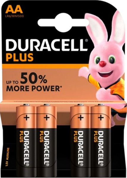 Duracell AA Mignon LR6 1,5V Plus Power 4er Blister Stilo Alkaline MN1500