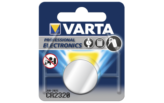 Lithium-Knopfzelle VARTA CR 2320, 135mAh, 3V, 1er-Blister