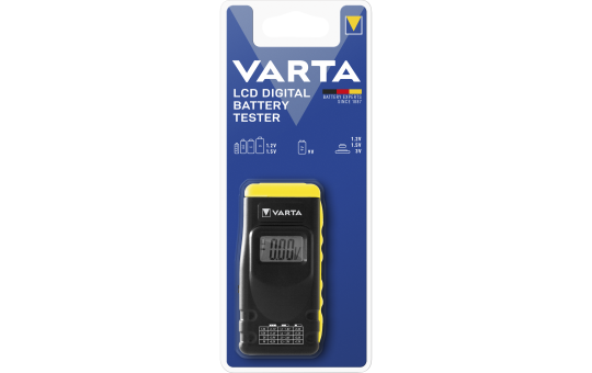 Batterietester VARTA, digital, LCD-Display, für AA/ AAA/ C/ D/ 9v Batterien