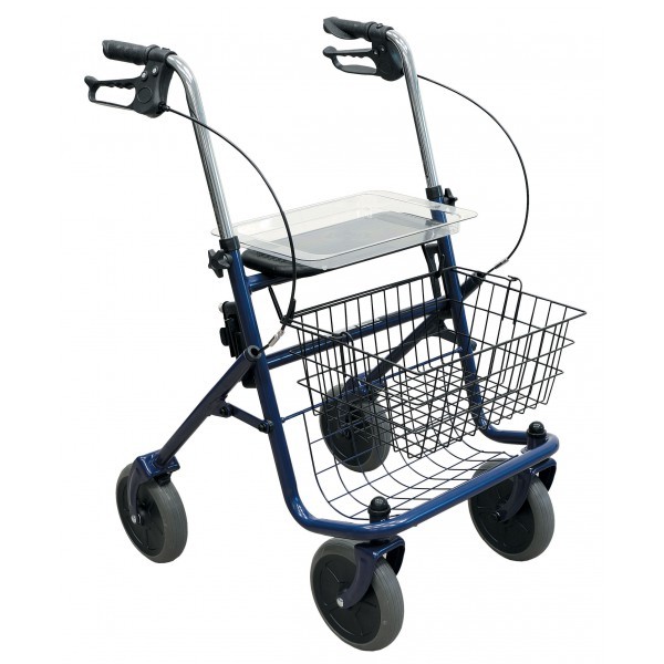 Rollator mit Sitzfläche Simply Roll Farbe Blau