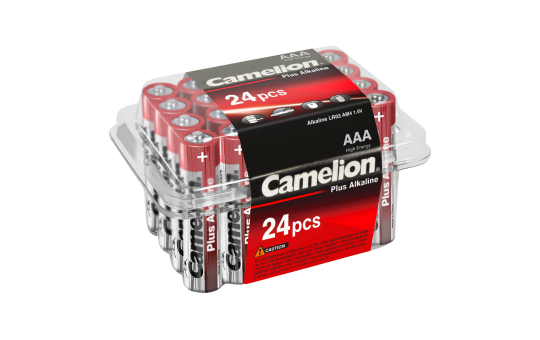 Micro-Batterie CAMELION Plus Alkaline, 1,5 V, Typ AAA/LR03, 24er-Haushaltspack