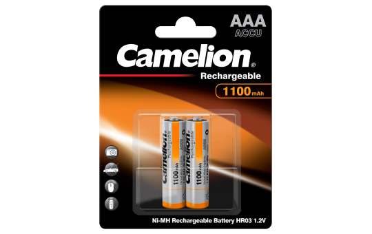 Micro-Akku CAMELION 1,2 V, 1.000 mAh, Typ AAA, NiMH, 2er-Blister