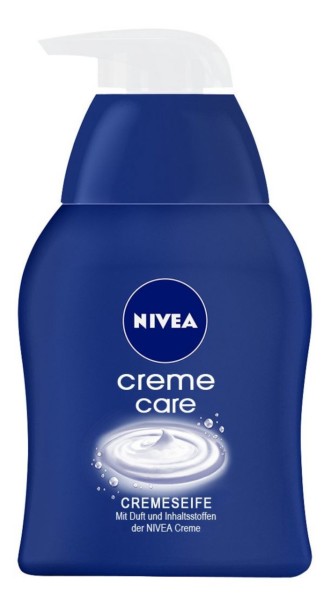 Nivea Creme Care Cremeseife mit Duft und Inhaltsstoffen der NIVEA Creme Handseife milde Seife mit sa