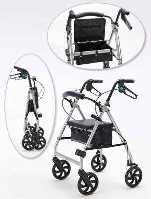 Rollator DOLOMITE BRASS SH56,6,kpl.,silber,