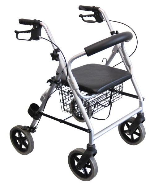 LR56Leichtgewicht Rollator,Farbe silber, Sitzhöhe 56cm