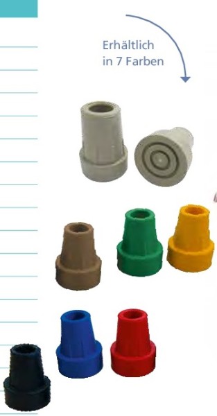 Krückenkapsel mit Stahleinlage,blau,18 mm,1Stück, HMV-Nr.10.99.01.0001