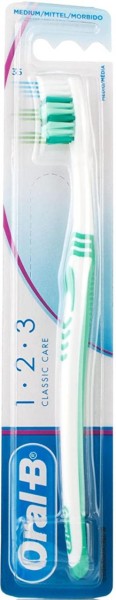 Oral-B 1-2-3 Classic Care Zahnbürste 35 mittel, Kurzkopf