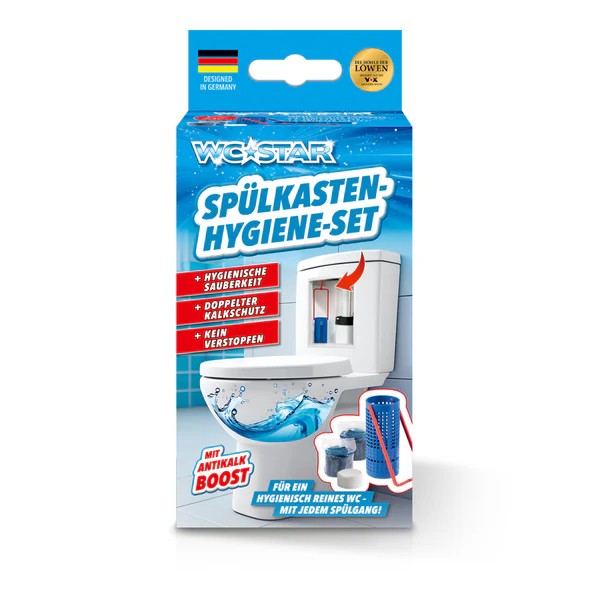 WC-Star Spülkasten-Hygiene-Set für Sauberkeit & Frische vom Spülkasten bis ins WC | WC-Reiniger-Set