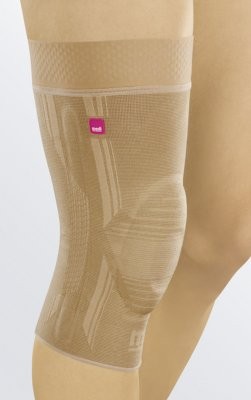 Genumedi Kniebandage extraweit,m.Haftband silber Gr.IV,