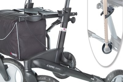 Stockhalter f.Rollator 5G/ATR/,Olympos/Hestia/Original grau,