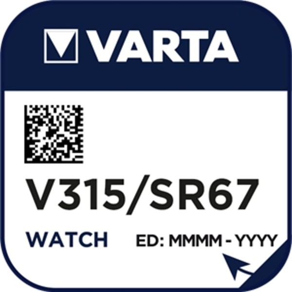 Varta 100x Watch V 315 Uhrenzelle Knopfzelle SR 716 SW V315 Silber-Oxid 20mAh 1,55 V 1er Blister V 3