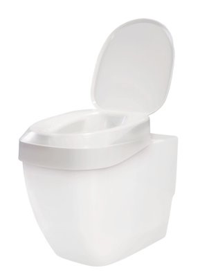 AQUATEC 90 Ergo Toilettensitz-,Erhöhung m.Deckel(6Stück)