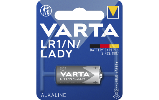 Lady-Batterie VARTA ''HIGH ENERGY'' 1,5 V, Typ LR1, 1er-Blister