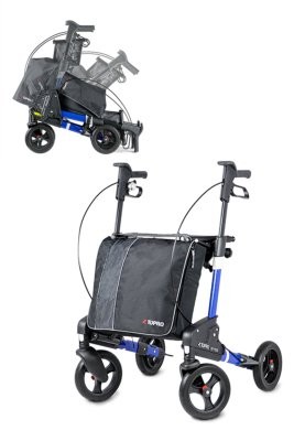 Rollator TOPRO Odyssé M m.,Transporttasche ultramarin,