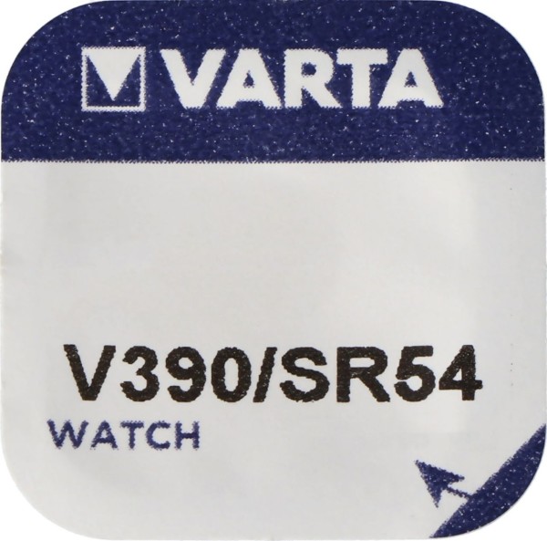 Varta 100x Watch Knopfzelle Silberoxid V 390 1,55V SR 1130 SW Uhrenbatterie Quecksilberfrei 1er Blis