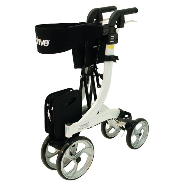 Rollator NITRO M m.Stockhalter,u.Stoff/Netztasche,weiß,