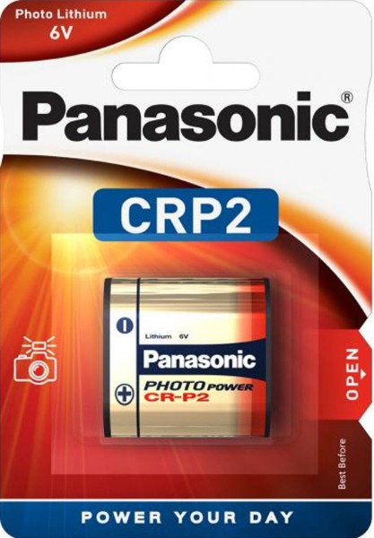 Panasonic 1er-Blister CRP2 Photo Lithium Batterie 6V Fotobatterie CR-P2L/1BP