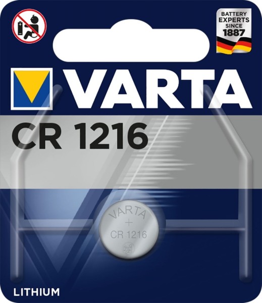 Varta 100x CR1216 Lithium Knopfzelle 3V 1er Blister CR 1216 6216